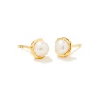Kendra Scott Davie Pearl 18K Gold Vermeil Stud Earrings in Freshwater Cultured Pearl 1 Kendra Scott Davie Pearl 18K Gold Vermeil Stud Earrings in Freshwater Cultured Pearl 1