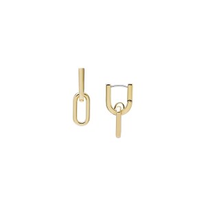 Fossil Heritage D-Link Gold-Tone Stainless Steel Drop Earrings 1 Fossil Heritage D-Link Gold-Tone Stainless Steel Drop Earrings 1