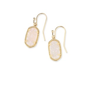 Kendra Scott Lee Gold Drop Earrings in Iridescent Drusy 1 Kendra Scott Lee Gold Drop Earrings in Iridescent Drusy 1