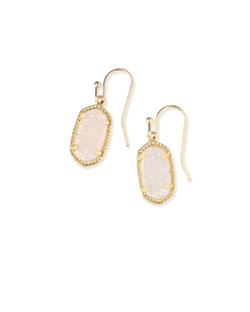 Kendra Scott Lee Gold Drop Earrings in Iridescent Drusy 1 Kendra Scott Lee Gold Drop Earrings in Iridescent Drusy 1
