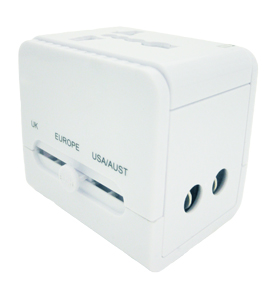 All-in-One AC Power Plug Adapter w/ 2-USB Ports 1 All-in-One AC Power Plug Adapter w/ 2-USB Ports 1