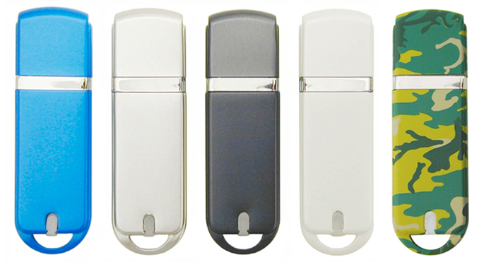 Chrome-Look USB Flash Drive - 4GB 1