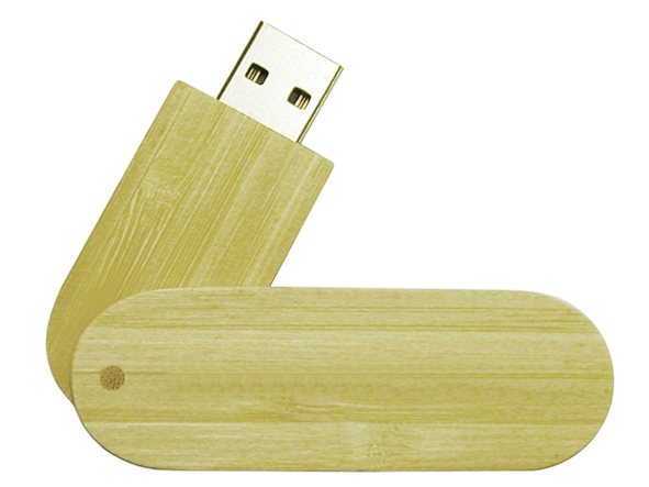 Wood Swivel Cap USB Flash Memory Stick - 16GB 1