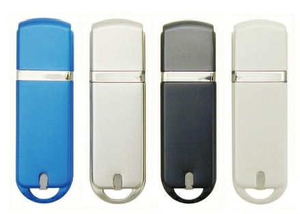 Chrome-Look USB Flash Drive - 1GB 1