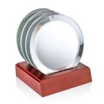 Aladdin Coaster - Set of 4 on Rosewood - Silver (Blank) Aladdin Coaster - Set of 4 on Rosewood - Silver (Blank)