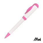Jumbo VividPrint™ Billboard Twist White Pen - Colored Accent - White / Pink (Blank) Jumbo VividPrint™ Billboard Twist White Pen - Colored Accent - White / Pink (Blank)
