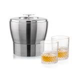 Genoa Ice Bucket & Tacoma On-the-Rocks Set - Set of 3 (Blank) Genoa Ice Bucket & Tacoma On-the-Rocks Set - Set of 3 (Blank)
