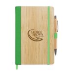 Forleo Bamboo Notebook/Lucky Pen - Green / Gun Metal / 5.5 x 8.25 Forleo Bamboo Notebook/Lucky Pen - Green / Gun Metal / 5.5 x 8.25