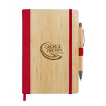 Forleo Bamboo Notebook/Lucky Pen - Red / Gun Metal / 5.5 x 8.25 Forleo Bamboo Notebook/Lucky Pen - Red / Gun Metal / 5.5 x 8.25