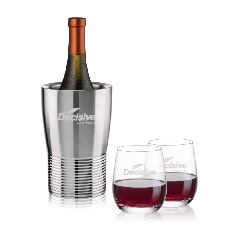 Genoa Wine Cooler & Salem Stemless Wine Set 1 Genoa Wine Cooler & Salem Stemless Wine Set 1