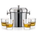 Milano Ice Bucket & Sterling On-the-Rocks Set - Set of 5 (Blank) Milano Ice Bucket & Sterling On-the-Rocks Set - Set of 5 (Blank)