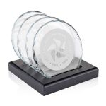 Porterfield Coasters - Set of 4 on Black Base 1 Porterfield Coasters - Set of 4 on Black Base 1