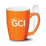 Winfield Mug & Spoon 15oz - Imprinted - Orange Winfield Mug & Spoon 15oz - Imprinted - Orange