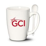 Winfield Mug & Spoon 15oz - Imprinted - White Winfield Mug & Spoon 15oz - Imprinted - White