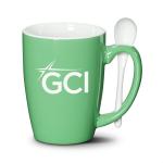 Winfield Mug & Spoon 15oz - Imprinted - Green Winfield Mug & Spoon 15oz - Imprinted - Green