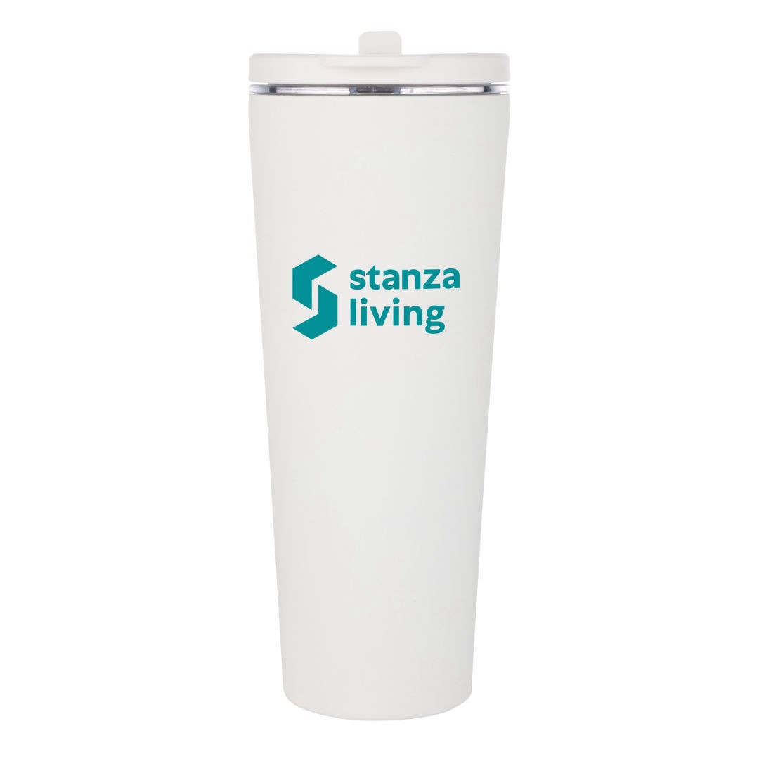 Krantz Rubberized Tumbler w/Straw & Carry Handle - 30oz 1