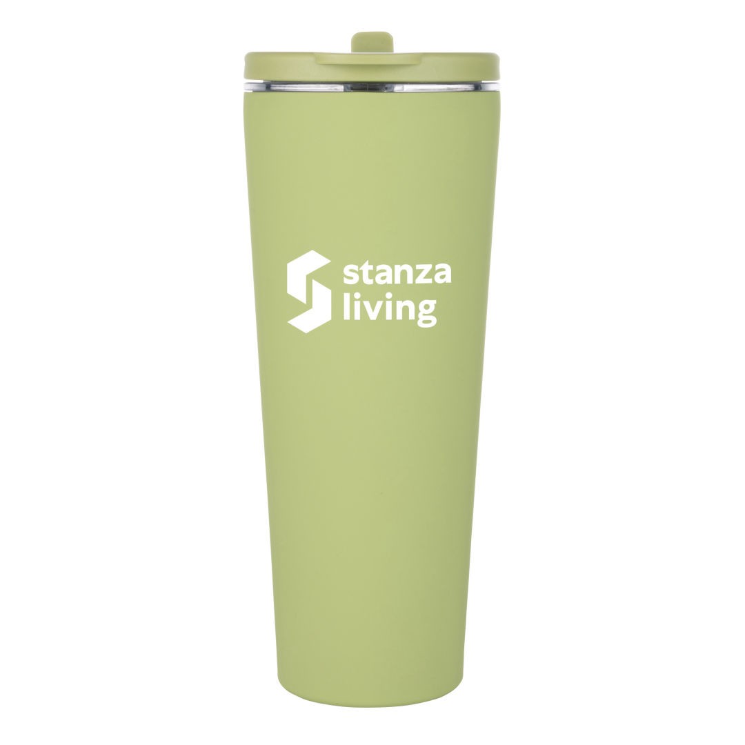 Krantz Rubberized Tumbler w/Straw & Carry Handle - 30oz 1