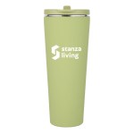 Krantz Rubberized Tumbler w/Straw & Carry Handle - 30oz - Mint Krantz Rubberized Tumbler w/Straw & Carry Handle - 30oz - Mint