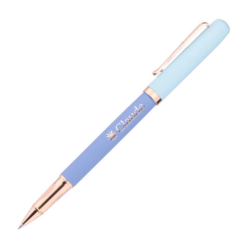 Goldfinch Dual Toned Rollerball Pen w/Rose Accents 1 Goldfinch Dual Toned Rollerball Pen w/Rose Accents 1
