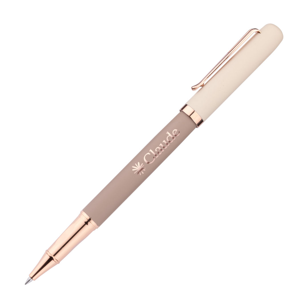 Goldfinch Dual Toned Rollerball Pen w/Rose Accents 1