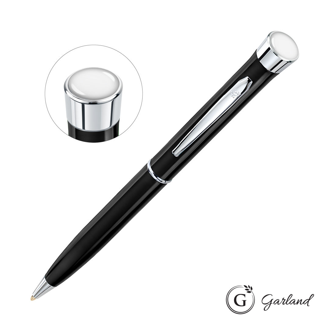 Garland® Color Custom Twist Ballpoint Pen - Chrome Accent 1