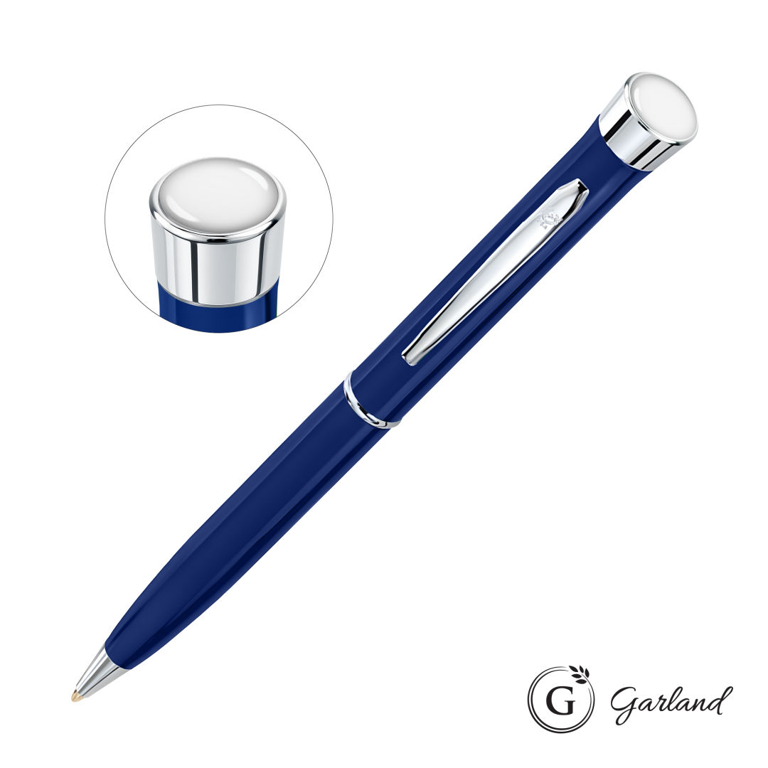 Garland® Color Custom Twist Ballpoint Pen - Chrome Accent 1