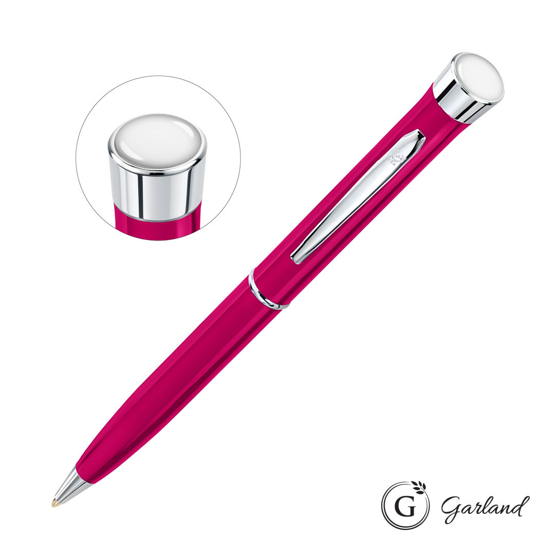 Garland® Color Custom Twist Ballpoint Pen - Chrome Accent 1