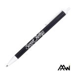 Value Slim Pen w/Glossy Colored Barrel - Matte White Accent 1 Value Slim Pen w/Glossy Colored Barrel - Matte White Accent 1