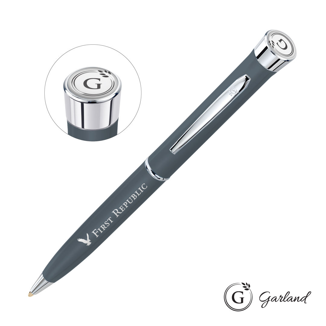 Garland® Color Matte Twist Ballpoint Pen - Chrome 1