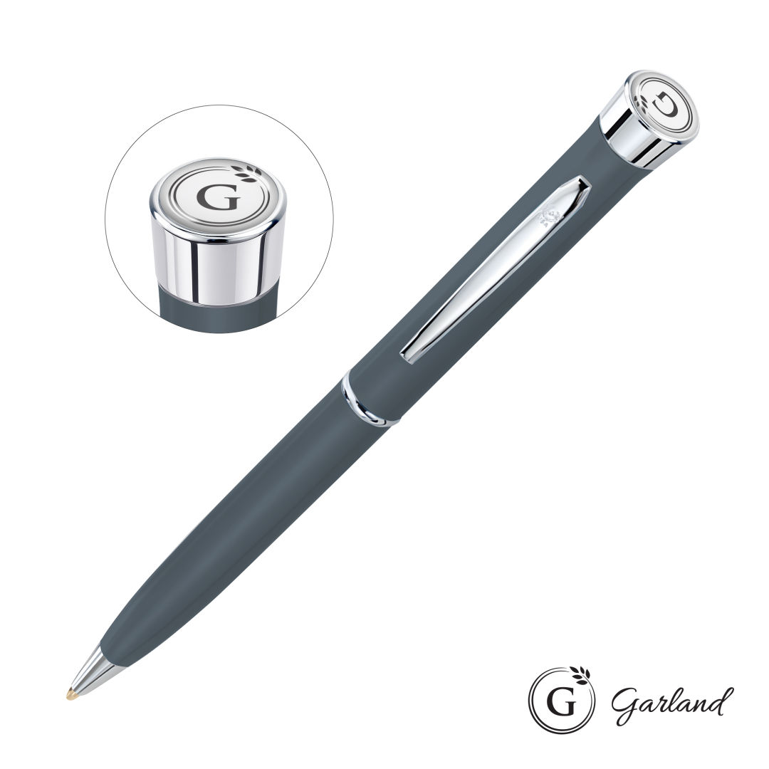 Garland® Color Matte Twist Ballpoint Pen - Chrome 1