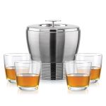 Genoa Ice Bucket & Carberry On-the-Rocks Set - Set of 5 (Blank) Genoa Ice Bucket & Carberry On-the-Rocks Set - Set of 5 (Blank)