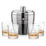 Pescara Ice Bucket & Brentwood On-the-Rocks Set - Set of 5 Pescara Ice Bucket & Brentwood On-the-Rocks Set - Set of 5