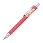 Sylvia Clicker Pen w/Bamboo Accent - Red Sylvia Clicker Pen w/Bamboo Accent - Red