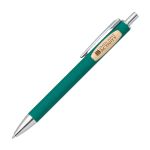Sylvia Clicker Pen w/Bamboo Accent - Green Sylvia Clicker Pen w/Bamboo Accent - Green