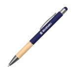 Assias Aluminum Pen w/Bamboo Grip & Blue Refill - Blue Assias Aluminum Pen w/Bamboo Grip & Blue Refill - Blue