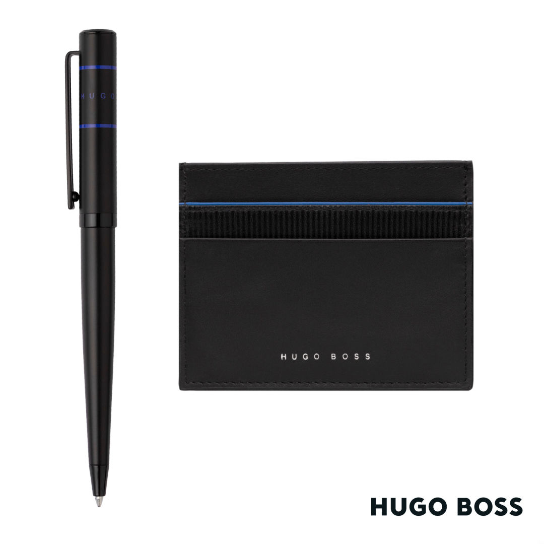 Hugo Boss® Gear Card Holder/Ribbon Matrix Ballpoint Pen 1