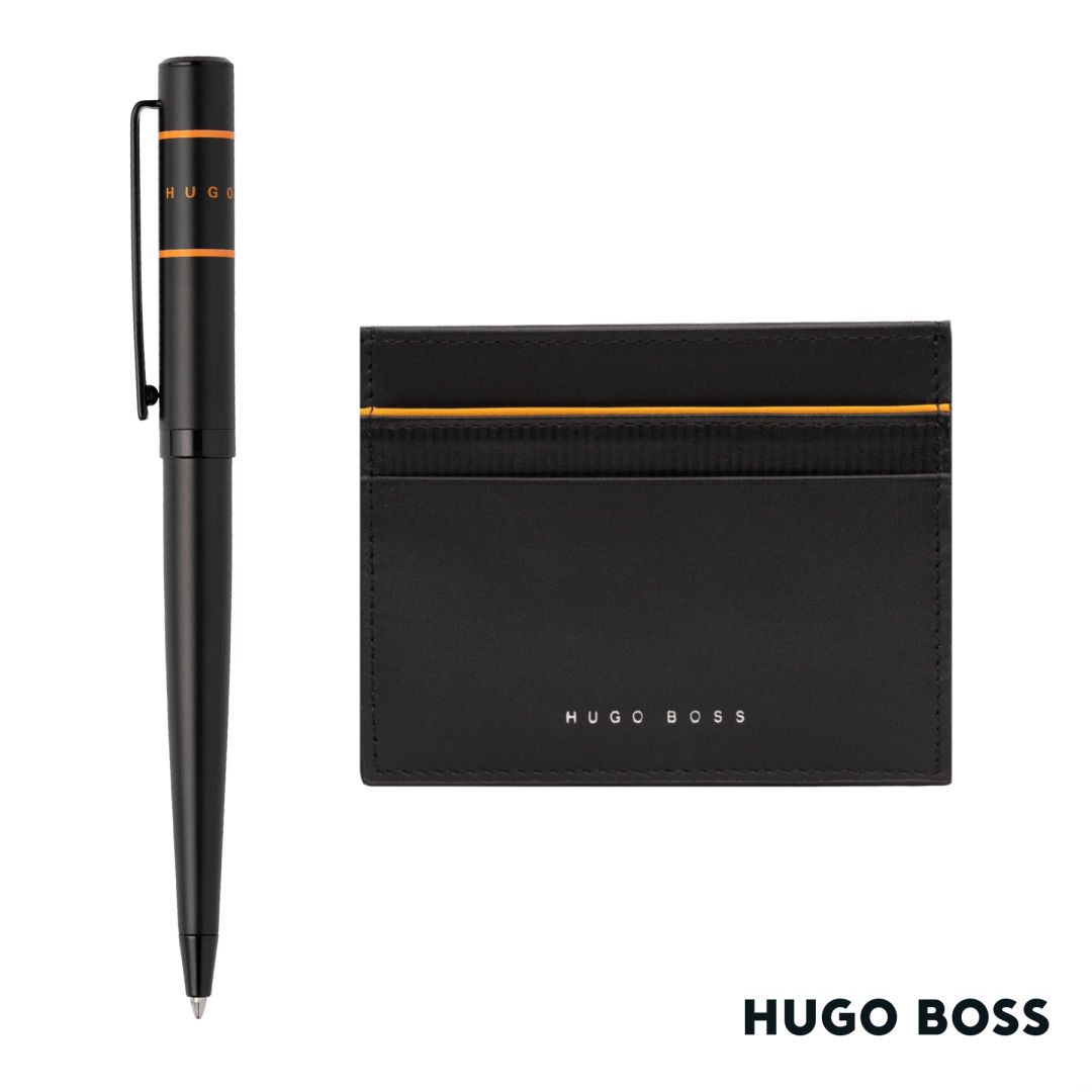 Hugo Boss® Gear Card Holder/Ribbon Matrix Ballpoint Pen 1