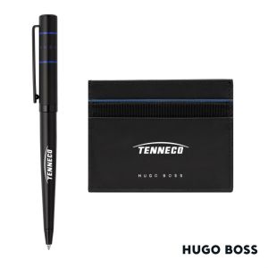 Hugo Boss® Gear Card Holder/Ribbon Matrix Ballpoint Pen 1 Hugo Boss® Gear Card Holder/Ribbon Matrix Ballpoint Pen 1