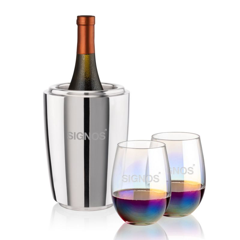 Pescara Wine Cooler & Miami Stemless Wine Set 1 Pescara Wine Cooler & Miami Stemless Wine Set 1