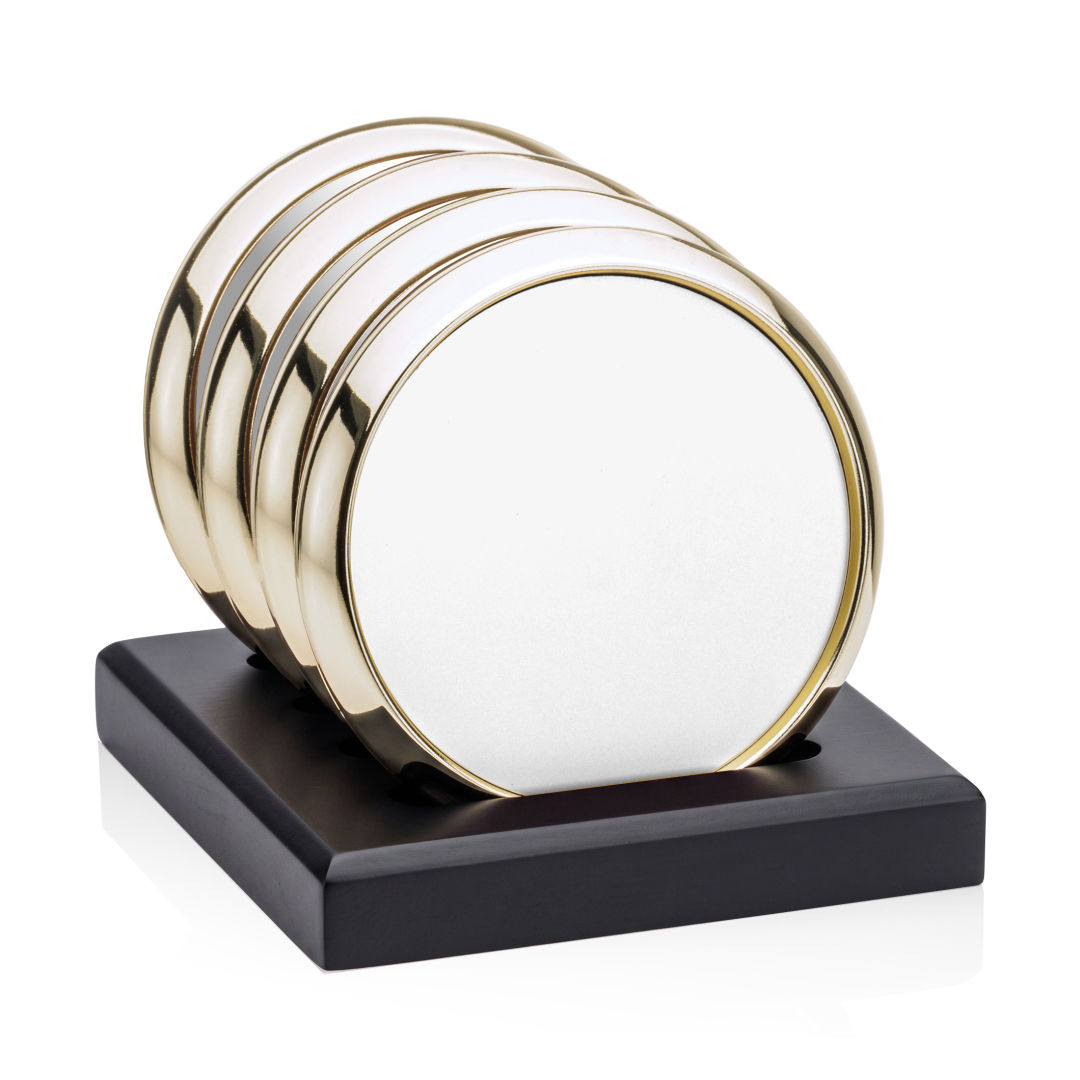 Danville VividPrint Coasters on Satin Black Base - Set of 4 1