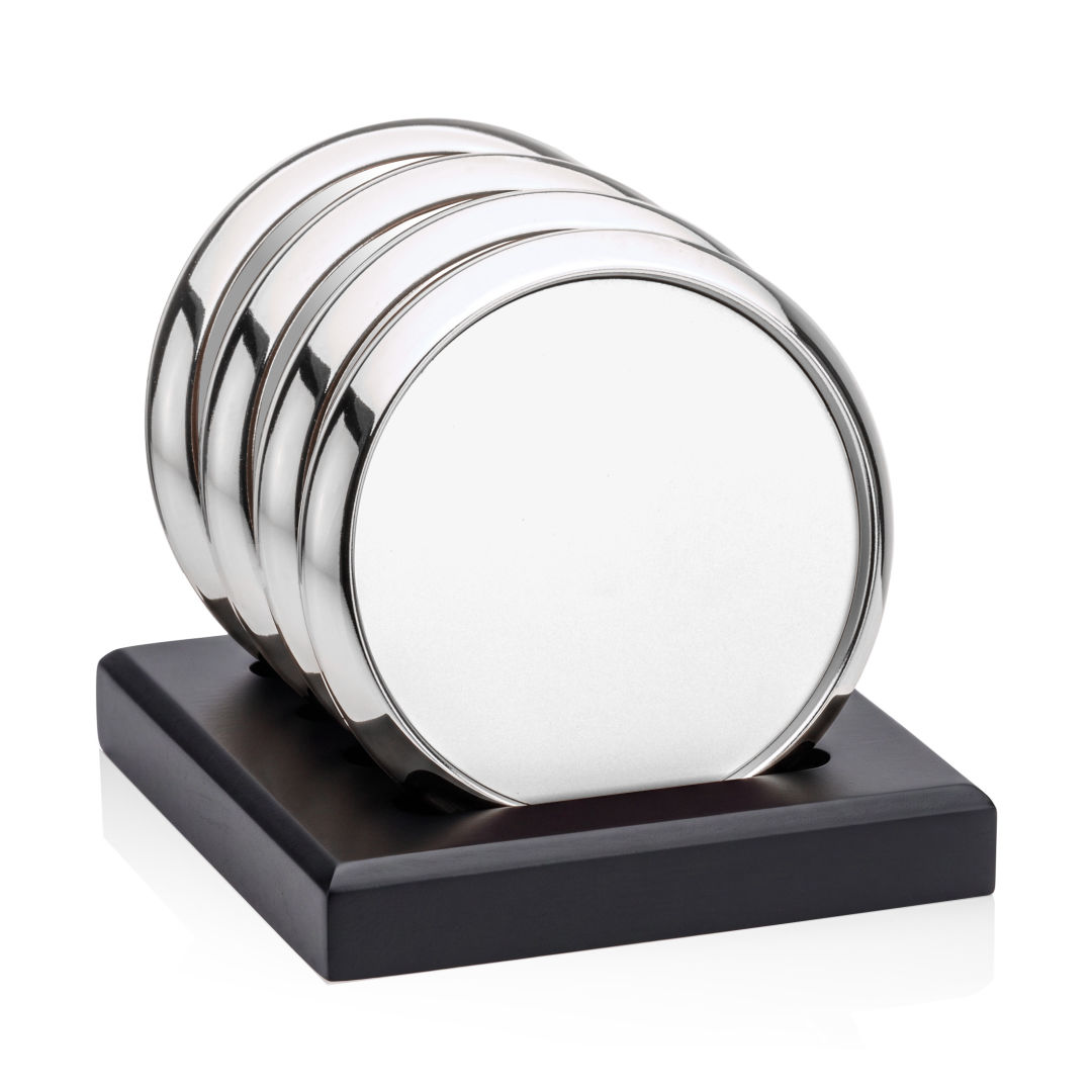 Danville VividPrint Coasters on Satin Black Base - Set of 4 1