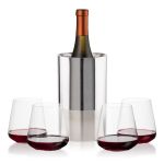 Catania Wine Cooler & Breckland Stemless Wine Set - Set of 5 (Blank) Catania Wine Cooler & Breckland Stemless Wine Set - Set of 5 (Blank)