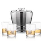 Genoa Ice Bucket & Monterey On-the-Rocks Set - Set of 5 (Blank) Genoa Ice Bucket & Monterey On-the-Rocks Set - Set of 5 (Blank)