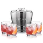 Genoa Ice Bucket & Ritz On-the-Rocks Set - Set of 5 Genoa Ice Bucket & Ritz On-the-Rocks Set - Set of 5