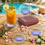 Midland VividPrint? Coasters - Set of 4 on Rosewood Base - Group (Glamour) Midland VividPrint? Coasters - Set of 4 on Rosewood Base - Group (Glamour)