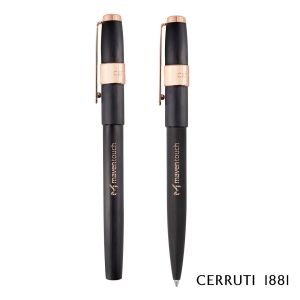 Cerruti 1881® Block Brushed Ballpoint & Rollerball Pen Set 1 Cerruti 1881® Block Brushed Ballpoint & Rollerball Pen Set 1