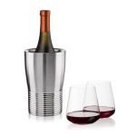Genoa Wine Cooler & Breckland Stemless Wine Set - Set of 3 (Blank) Genoa Wine Cooler & Breckland Stemless Wine Set - Set of 3 (Blank)
