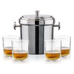 Milano Ice Bucket & Drysdale On-the-Rocks Set - Set of 5 (Blank) Milano Ice Bucket & Drysdale On-the-Rocks Set - Set of 5 (Blank)