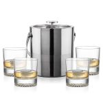 Catania Ice Bucket & Romford On-the-Rocks Set - Set of 5 (Blank) Catania Ice Bucket & Romford On-the-Rocks Set - Set of 5 (Blank)