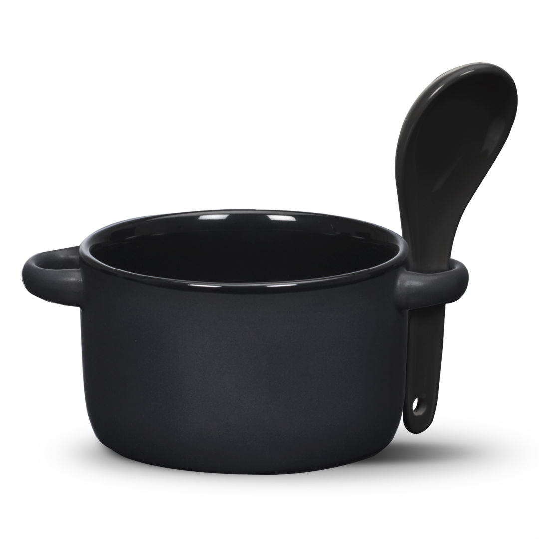 Merritt Soup Mug & Spoon - 12oz - Deep Etch 1